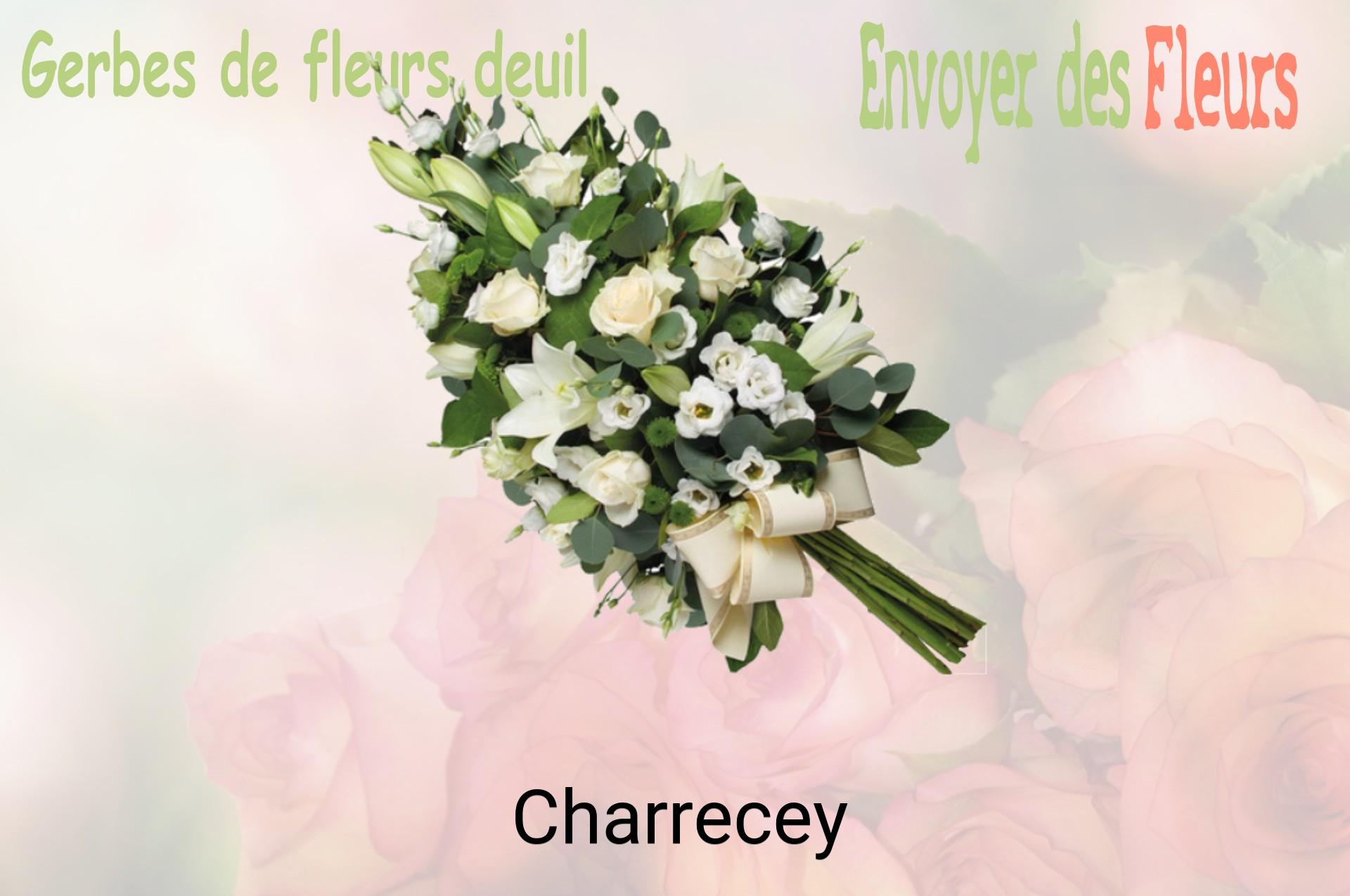 Gerbe de fleurs de deuil livrée à Charrecey